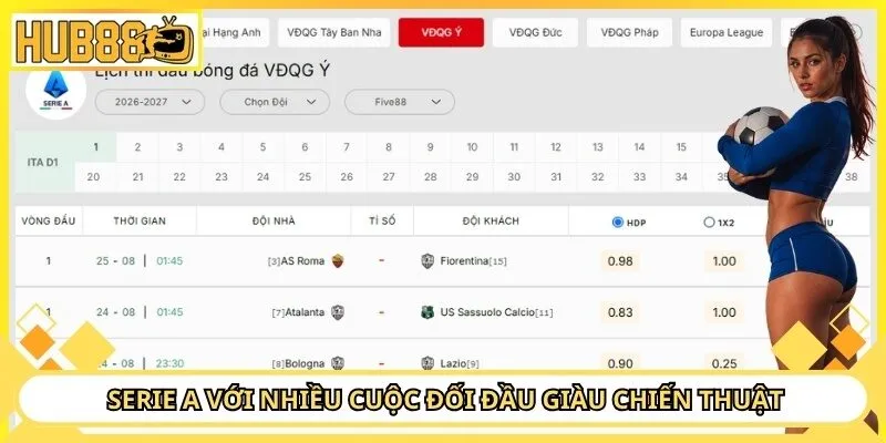 Serie a với nhiều cuộc đối đầu giàu chiến thuật
